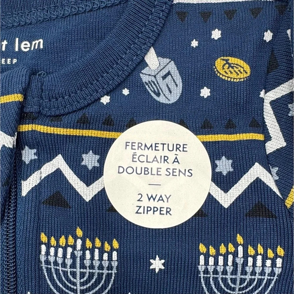 NEW‎ Petit Lem Lot of 2 Baby 3M Holiday Reindeer Organic Cotton Footie Pajamas